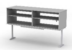 Надстройка сервисная МРЛ-22.3, шкаф из ЛДСП, двери стеклянные, исп. 2